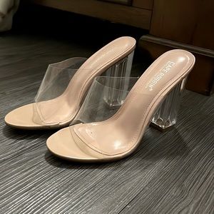 Clear heels